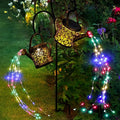 MEREAR Solar Watering Can Lights Outdoor with 8 Multi-Color Changing Modes, IP65 Waterproof Landscape Light Garden Decor, One Pole Two Lights Outside Decorations for Lawn, Backyard, Patio, Chrismas