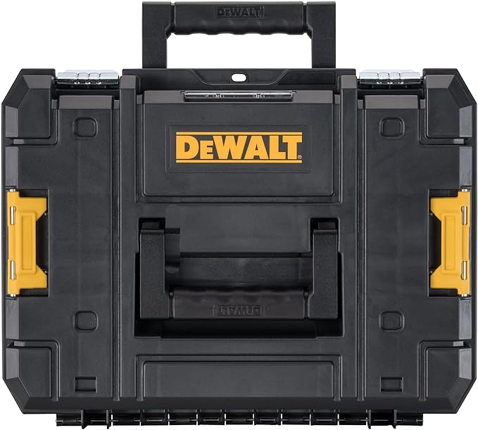 DEWALT TSTAK II Tool Box, Flat Top Tool Storage Case, Organizer Box Holds Up To 66 lbs, Flexible Platforms for Stacking, 13 Inch (DWST17807)