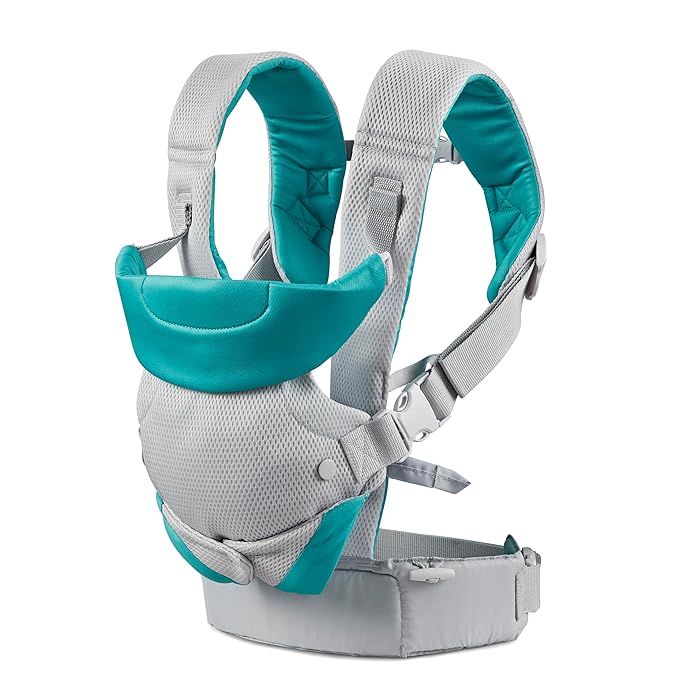 Infantino Flip 4-in-1 Light & Airy Convertible Baby Carrier, Adjustable, Ergonomic Babywearing, Registry Essential, Baby Carrier for Newborn to Toddler