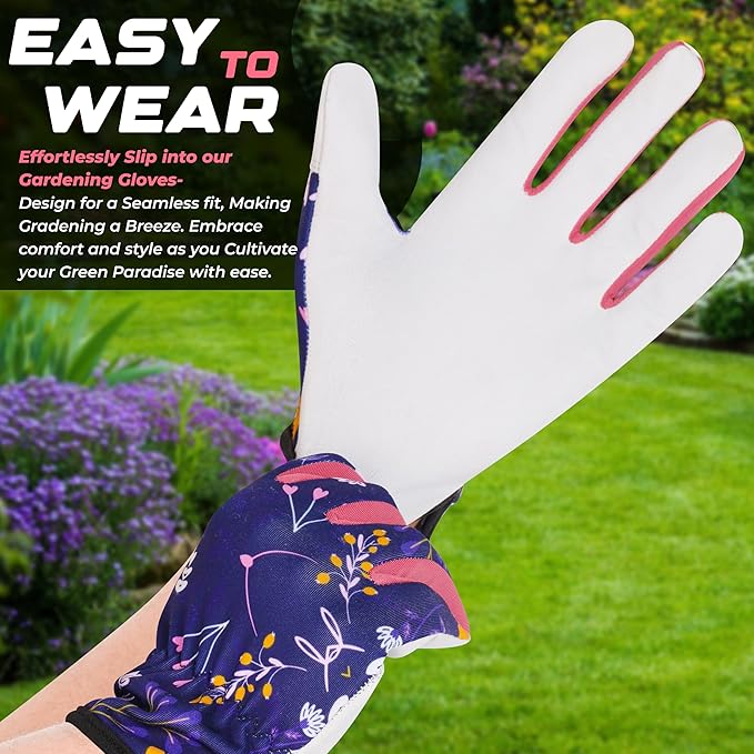 Jazzy Gardening Gloves Thorn Proof Safety Working Glove Leather Work Welding Gardening Glove for Men Women