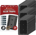 LULUCATCH Mouse & Insect Traps 24 Pack, Heavier Sticky Traps with Non-Toxic Glue for Small Mice & Insects. Sticky Mouse Traps Indoor, Easy to Set, Pet Safe Pest Control