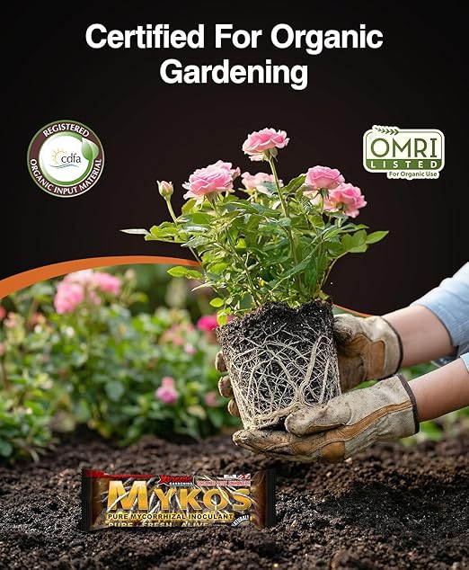 Xtreme Gardening Mykos Mycorrhizae for Plants- Granular Mycorrhizal Fungi Root Inoculant, OMRI Listed Organic Biofertilizer for Stronger Roots & Nutrient Uptake (200g)