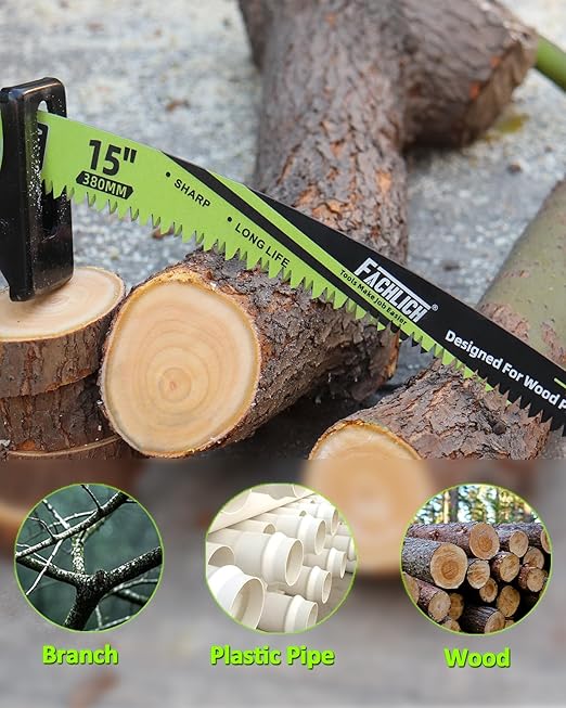 Japanese Teeth Reciprocating Saw Blade 7Inch - Saber Saw Blades Wood Pruning, 4pcs Curved Edge 6TPI for Tree Trimming, Wood/PVC Pipe Cutting, Cr-V Sabre Blades Better Wear Resistance