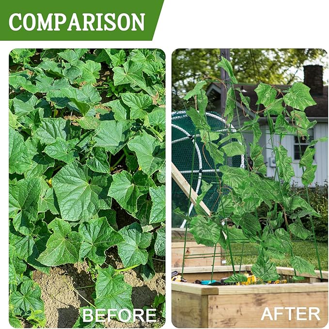 48" Hx 18" L Cucumber Trellis for Garden A Frame Plant Support for Raised Bed, Outdoor Indoor Plant Garden Trellis for Climbing Plants (3 Packs)
