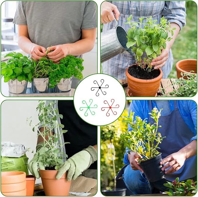 12 PCS Plant Stem Support, Reusable Stem Holder, Different Sizes Plant Support Ring