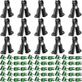 Adjustable Plant Trellis Connector Clip Plastic Connector Stakes Garden Plastic A-Type Connecting Joint Buckle Clip for Gardening Metal Steel Plant Supports(75 Pieces,11 mm)
