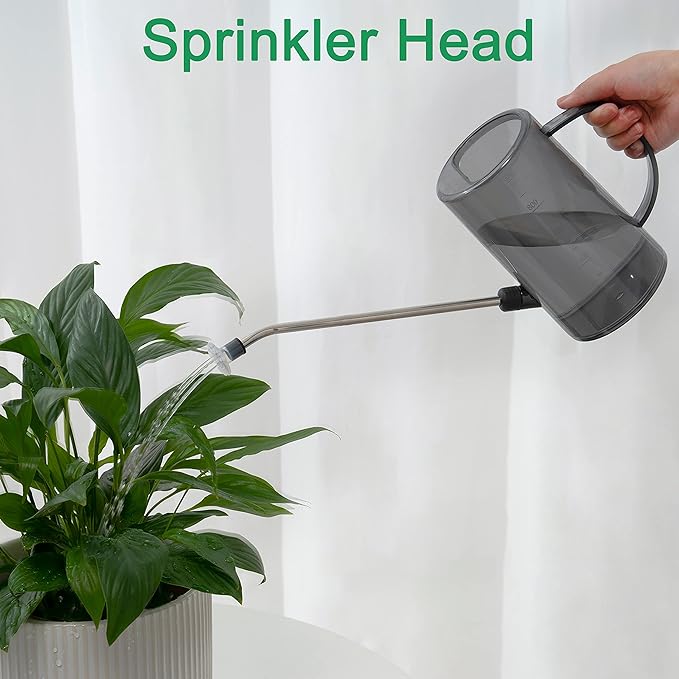 Small Watering Can for Indoor Plants, Long Spout Watering Can Indoor with Sprinkler Head 34oz