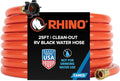 Camco Rhino 25-Ft Clean-Out Camper/RV Black Water Hose - Features a Heavy-Duty PVC Design & Bright Orange Color - Clean-Out Camper Black Water, Grey Water or Tote Tanks - 5/8” Inside Diameter (22990)