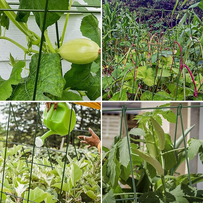 48" Hx 18" L Cucumber Trellis for Garden A Frame Plant Support for Raised Bed, Outdoor Indoor Plant Garden Trellis for Climbing Plants (2 Packs)
