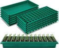 10 Pcs Seed Starter Kit 72 Cell Seedling Starting Trays and 1020 Trays No Holes Plant Growing Nursery Pots for Gardening Germination Propagation (Green)
