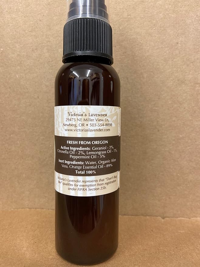 Victoria's Lavender Don’t Bug Me Insect Spray - Natural Insect Spray for Kids - Ideal for Outdoor & Indoor Protection - DEET Free with Essential Oils, Aloe Vera & Eucalyptus, Made in USA – 2 Oz + 4 Oz