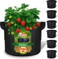Gardzen 25 Gallon Grow Bags 6-Pack, 500G Thick Nonwoven Fabric Pots with Waterproof Liner & Breathable Bottom, for Hot Dry Climates