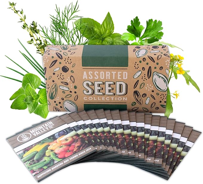Culinary Herb Seeds Garden Collection | Premium Assortment | 18 Non-GMO Seed Packets: Savory, Mint, Anise, Fennel, Cilantro, Sage, Rosemary, Thyme, Arugula, & More