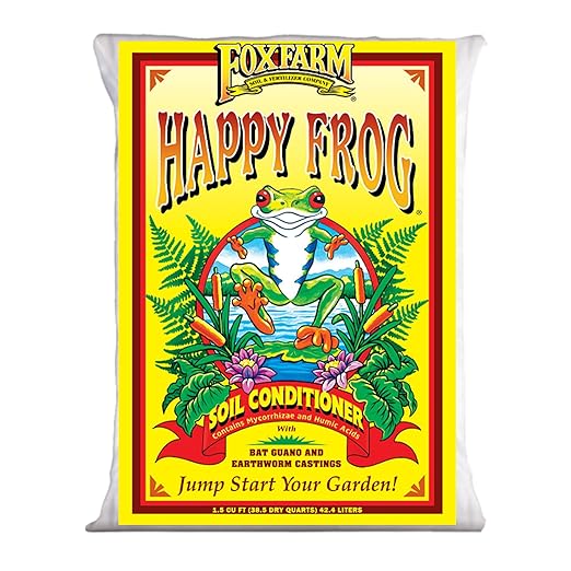 FoxFarm Happy Frog Soil Conditioner, 1.5cu ft - Contains Mycorrhizae and Humic Acids - Increases Root Efficiency and Micronutrient Uptake, Use on All New Plantings