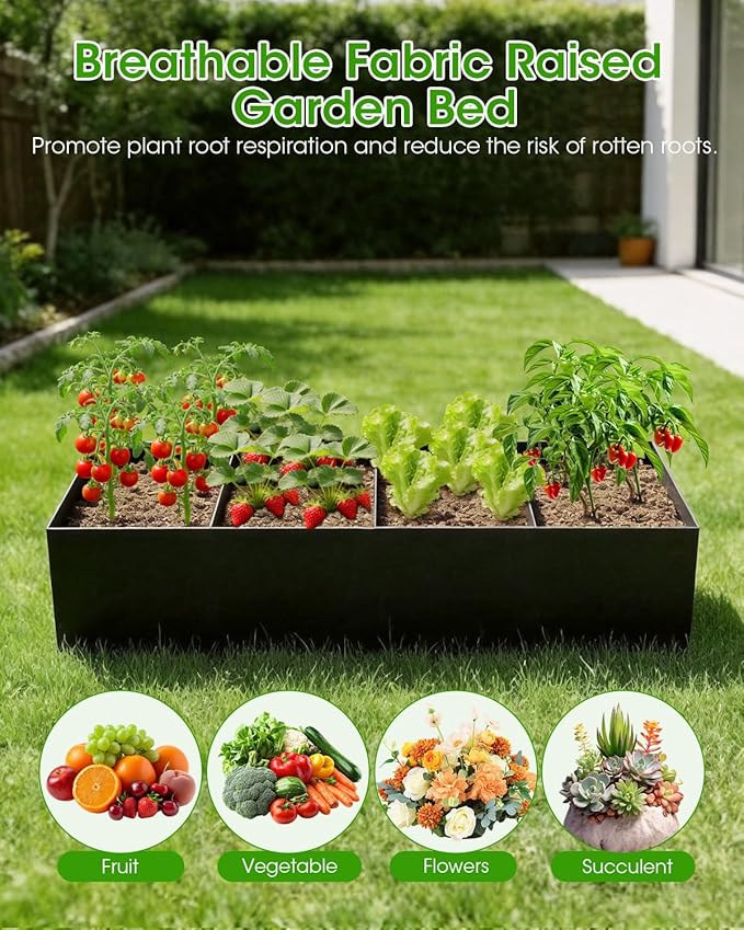 Cucumber Trellis with Grow Bags for Garden, Extra-Large U Frame Garden Trellis for Climbing Plants, Metal Plant Trellis with Garden Netting for Vegetables Flowers Fruits (U-5 Arches)