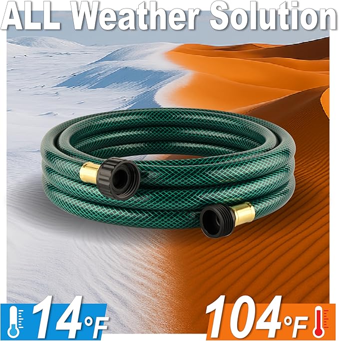 Short Hose 10FT Flexible for Connection: 1/2" PVC Water Hose Lightweight and Leakproof for Small Gardens Reels Drip Irrigation Outdoor Faucet Extension