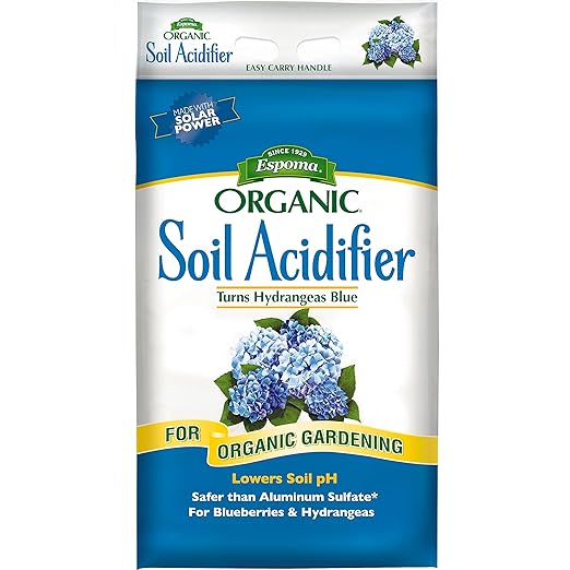 Espoma Organic Soil Acidifier Soil Amendment; Lowers Soil pH and Turns Hydrangeas Blue! Contains Elemental Sulfur & can be Used for Organic Gardening 30 lb. Bag - Pack of 1
