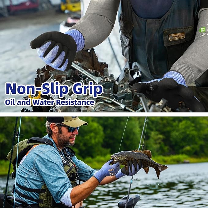 Schwer A4 AIR-SKIN Cut Resistant Work Gloves AR3900 with Extreme Lightweight & Thin, Grip Gloves for Fishing, Refined Work, Mechanic, Gardening, Touch-Screen, Non-PFAS, 3D-Comfort Fit, 150 Pair, M
