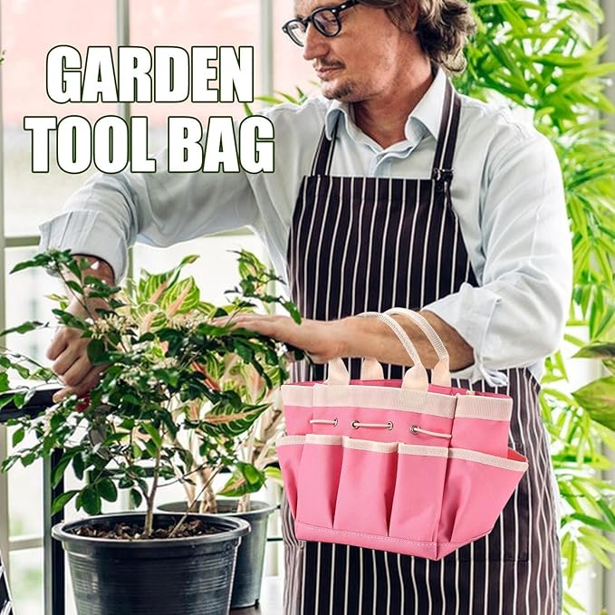 Gardening Tool Organizer – Sturdy Oxford Cloth Bag, Wear Resistant Construction, Easy Carry Design, Compact Multi Pocket Feature, Convenient Access Storage | Ideal Storage Solution Gloves Scissors
