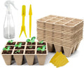 SYITCUN 240 Cells Seed Starter Tray, 20 Pack Seed Starter Kit for Planting Seeds, Biodegradable Peat Pots, Value Germination Kit with 200 Plant Labels, 2 Transplanting Tools, 1 Spray Bottle