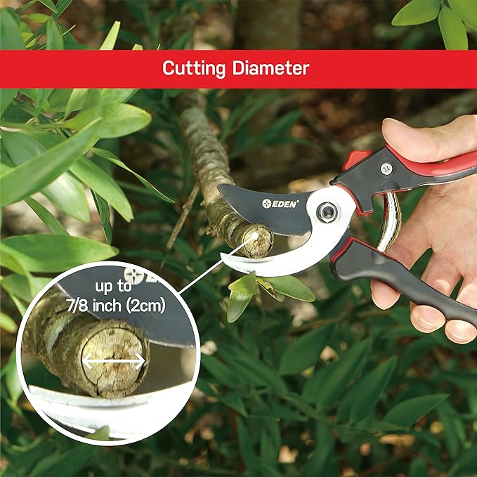 Eden 39001 Professional Sharp Bypass Pruning Shears, Tree Trimmers Secateurs,Hand Pruner, Garden Shears,Clippers For Garden, Bonsai Cutters