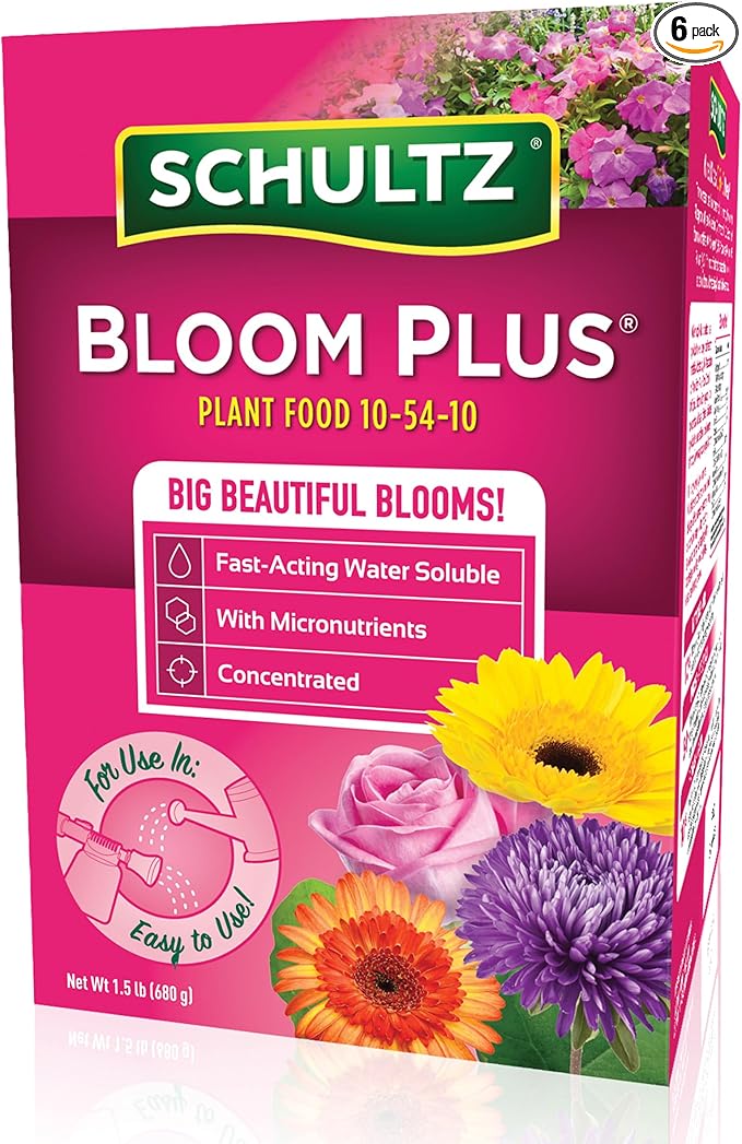 Schultz Bloom Plus Water Soluble Plant Food 10-54-10, 1.5-Pound (Pack of 6)