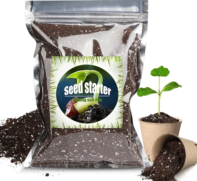 Organic Seed Starter Premium Potting Soil Mix 10qt, All Natural Seed Starter Mix for Fast Germination and Vigorous Seedlings with Strong Root Systems