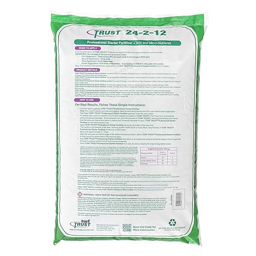 Turf Trust Lawn Starter Formula 24-2-12 (15.6 Pounds)