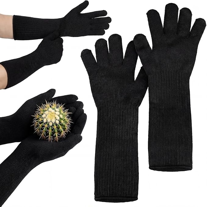 2 Pairs Gardening Gloves Long Berry Picking Gloves for Women Men Thorn proof Rose Pruning High Strength Cut Resistant Heavy Duty Glove Durable and Abrasion Resistant Pruning