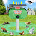 Solar Ultrasonic Animal Repeller, Cat Repellent Outdoor with Motion Sensor, LED Flashing, Waterproof Deer Repellent for Dogs, Cat, Bird, Squirrels, Raccoon, Rabbit, Fox