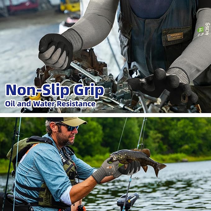 Schwer A4 AIR-SKIN Cut Resistant Work Gloves AR5918 with Extreme Lightweight & Thin, Grip Gloves for Gardening, Fishing, Refined Work, Mechanic, Touch-Screen, 3D-Comfort Fit, 1 Pair (M)