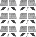 EasyFlex No-Dig Landscape Edging with Anchoring Spikes, 2.7 in. Tall Decorative Stone-Look Garden Border, 90 Foot Kit, Slate Gray (3602S-90C)