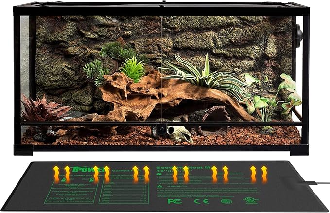 iPower Digital Heat Mat Thermostat Controller and 48" x 20.75" Carbon Film Seeding Warm Hydroponic Pad with Temperature Adjustable Knob