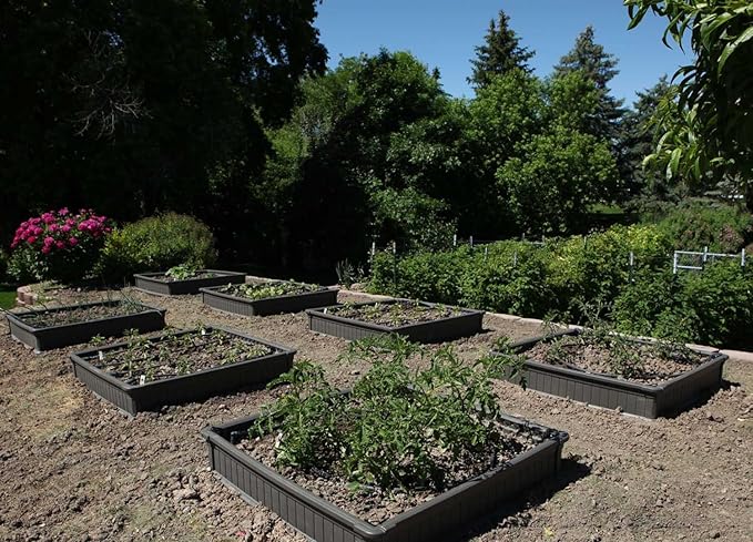LIFETIME 60069 Raised Garden Bed Kit, 4 x 4', Brown