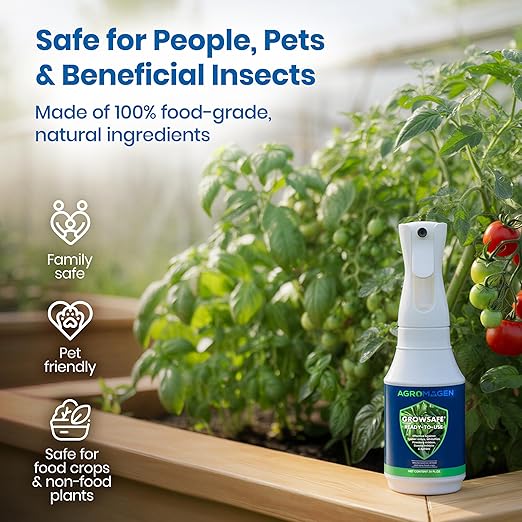 GrowSafe Bio-Pesticide, Organic and Natural Miticide, Fungicide and Insecticide (Ready-to-Use 24 fl.oz)