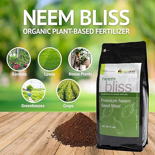 Worm Bliss (1 Qt) + Neem Bliss (1lb) + Kelp Bliss (1lb) - Organic Worm Castings for Plants - Neem Meal Fertilizer - Kelp Meal Fertilizer - Organic Fertilizers for Plants, Flowers, & Gardening