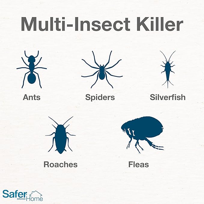Safer Home Indoor Ready-to-Use Spray - Made with Natural Oils - 24 fl oz - SH110 - Quickly Kills Ant, Fly, Roach, Spider, Silverfish & Flea Indoors - No Harsh Chemicals