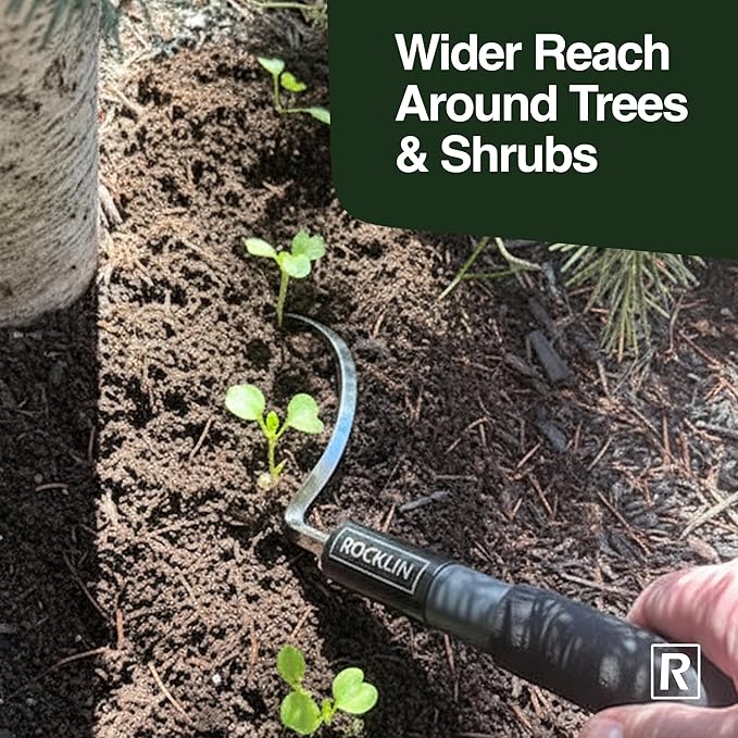 Cobra Hook Cultivator – Heavy-Duty Garden Hand Tool for Weeding, Digging & Soil Loosening – Stainless Steel Blade, Ergonomic Grip, Compact for Raised Beds & Tight Spaces