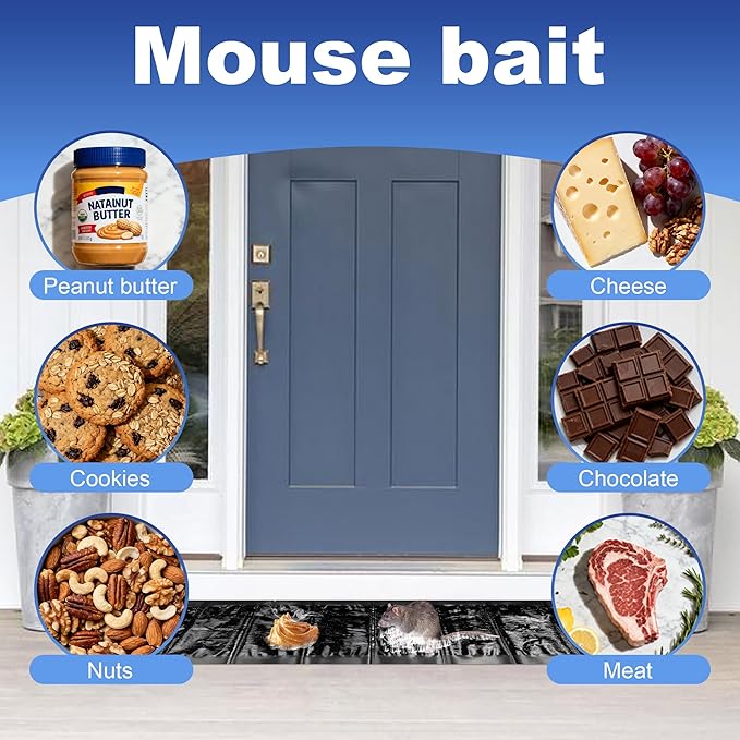 Mouse Traps Indoor for Home, Sticky Rat Trap Glue Boards (Large 6P)