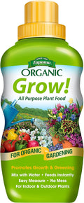 Espoma Organic Grow! Liquid Concentrate Plant Food - All Purpose Fertilizer for Indoor & Outdoor Plants. for Organic Gardening. 16oz Bottle Pack of one