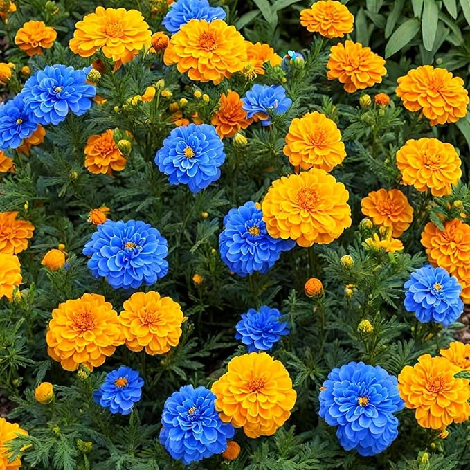 1500+ Mixed Marigold Seeds for Planting - African Marigold Seeds French Marigold Non-GMO Heirloom Garden Flower to Plant Open Pollinated Annual Flowers