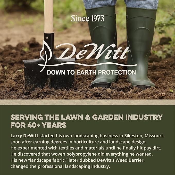 Dewitt Sunbelt Weed Barrier Fabric 3.2 oz, 4 x 100 Feet – Heavy-Duty Ground Cover Mat for Greenhouse Floors, Garden Rows, Raised Beds, Yard Gardening, and Outdoor Landscape Protection