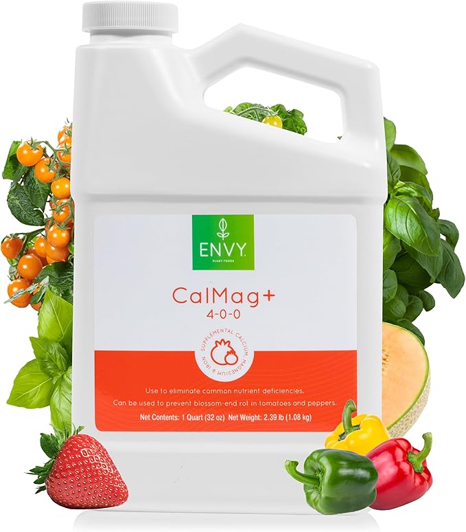 ENVY CalMag+ Fe (4-0-0) Professional Grade Liquid Plant Food | Superior Calcium Source (No Calcium Chloride), Magnesium, Iron (2X Gallon)