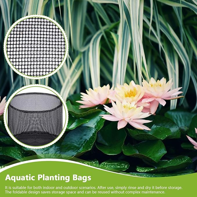 Aquatic Planting Bags – Durable Root Planter Bags, Outdoor Crop Grower | Eco-Friendly Garden Growing Sacks, Portable Soil Plant Containers, Ideal for Patio herbb Vegetable Gardening Home Yard