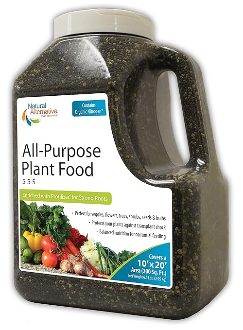 Natural Alternative 5-5-5 All-Purpose Starter Plant Food 6.5lb. Jug (55500)