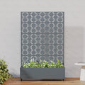 Casaphoria Metal Raised Garden Bed with Trellis and Wheels, 72"x47"x16" Arched Planter Box for Climbing Plants, Vegetables & Vines, Features Drainage Holes and Privacy Screen, Grey-Square