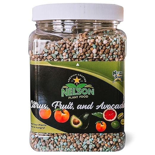 Nelson - Citrus Fruit & Avocado Tree Plant Food for In-Ground, Containers, & Patios, Granular Fertilizer, NutriStar 12-10-10 (4 lb.)