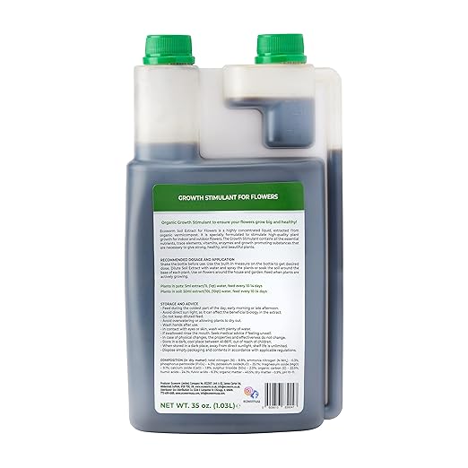 Ecoworm Soil Extract Concentrate for Flowers & Ornamentals – Organic Soil Regenerator & Microbe-Rich Liquid Fertilizer from Worm Castings | Natural Bloom & Root Booster (35 fl oz Makes 53 Gallons)