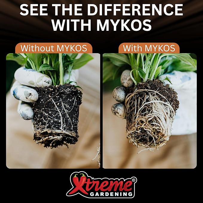 Xtreme Gardening Mykos 2.2 lb – Mycorrhizal Fungi Root Stimulator for Plants – Organic Root Booster for Stronger Roots, Bigger Growth & Higher Yields – Mycorrhizae for Vegetables, Flowers & Trees