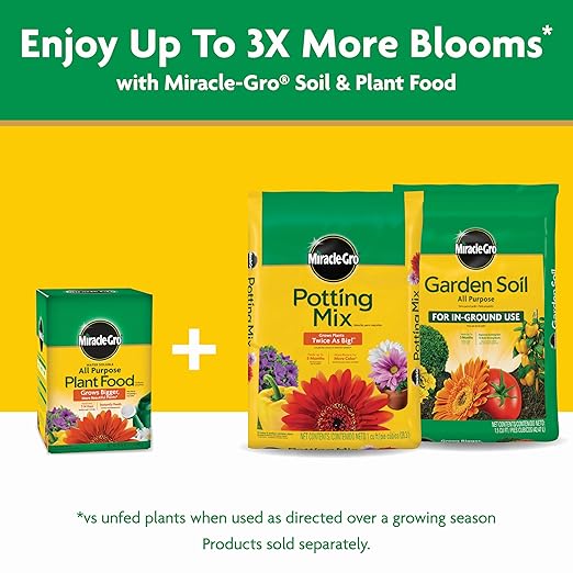 Miracle-Gro Water Soluble All Purpose Plant Food - Fertilizer For All Indoor or Outdoor Plants including Roses, Flowers, Vegetables, Houseplants, Trees, and Shrubs, 1.5 lbs.